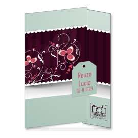 Porta foto sposi in cartoncino Modello Ticket Vintage 1